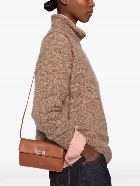 Bőr kézitáska Ferragamo barna