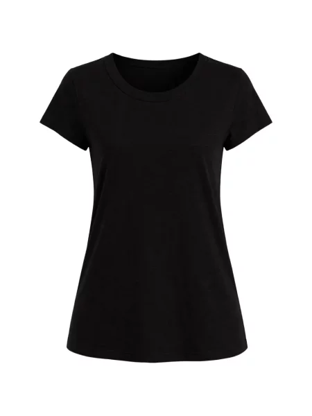 Tricou Velvet de catifea cu decolteu rotund negru