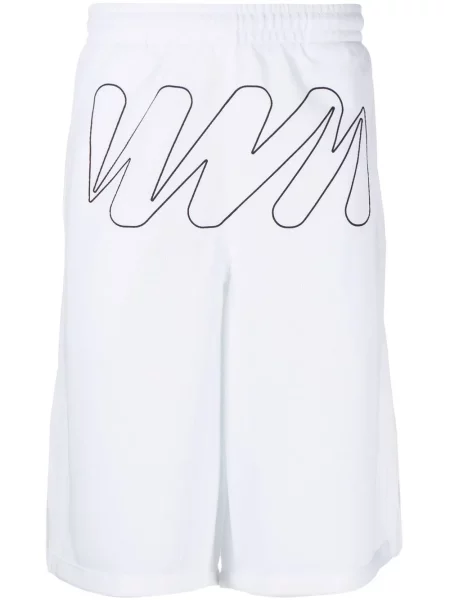 Pantaloni scurți Off-white plasă alb
