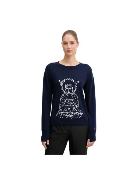 Sweter Rossignol wełniany niebieski