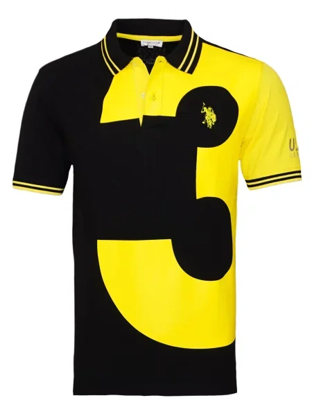 U.S. POLO ASSN. Majica rumena črna