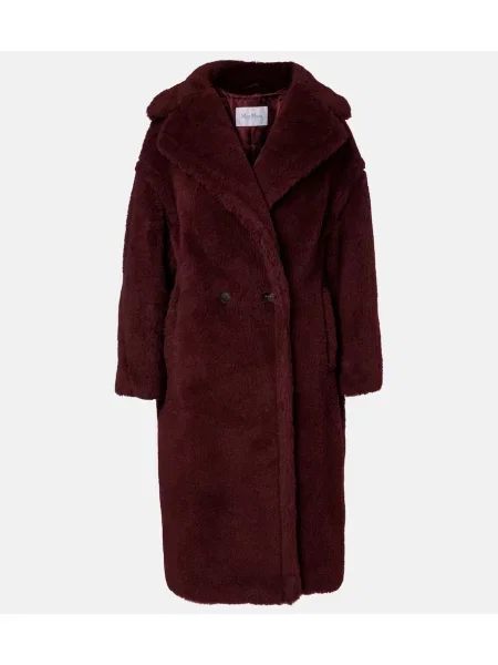 Palton Max Mara de lână bordo
