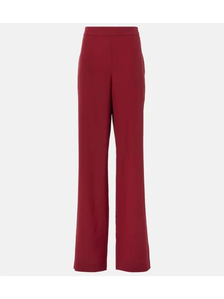 Pantaloni Joseph de mătase roșu