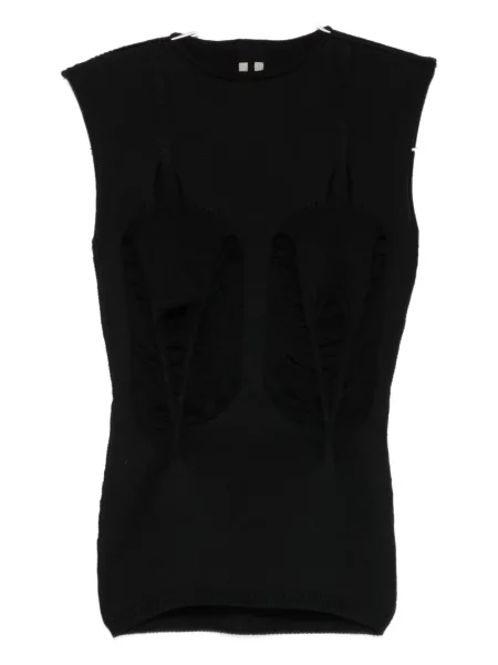 Vestă Rick Owens zdrențuiți negru