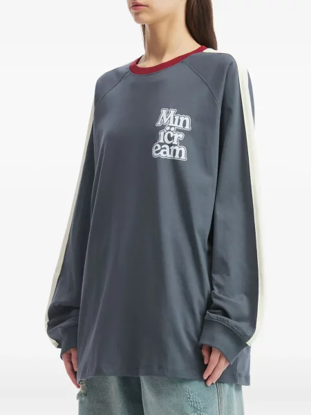 Mały mały top Mini Cream z nadrukiem niebieski