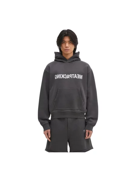 Helmut Lang bluza Meatpacking Ho.Cmbd z kapturem gładka szary
