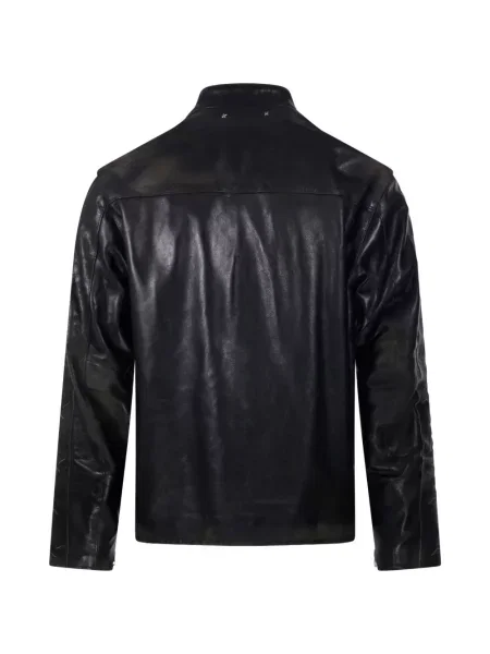 Geanta de piele Golden Goose negru