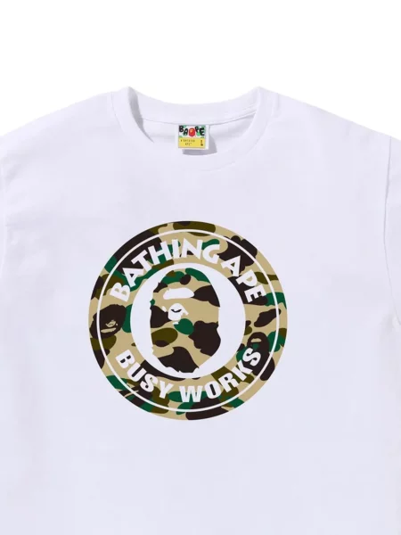 Μπλούζα A Bathing Ape® με σχέδιο παραλλαγής λευκό