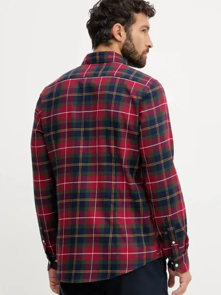 Сорочка Barbour FORTROSE regular комір button-down бордовий