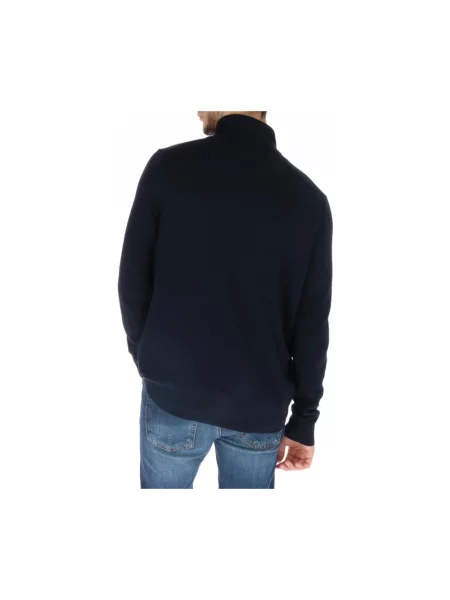 Sweter z golfem Lyle & Scott niebieski