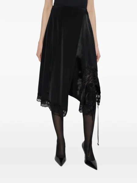 Fustă Vetements din dantelă negru
