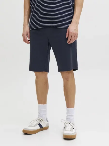 Повсякденні шорти JACK & JONES GORDON BRADLEY SWEAT SHORTS темно-синій поліестер/бавовна сині