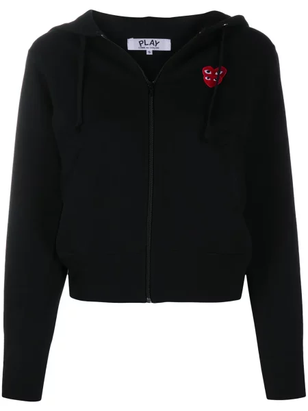 Kurtka Comme Des Garcons Play z kapturem czarna
