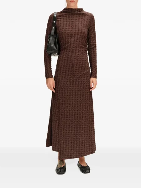 Rochie Bimba Y Lola cu volane maro