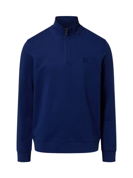 Lyle & Scott Bluza Mężczyźni jednolity M niebieski