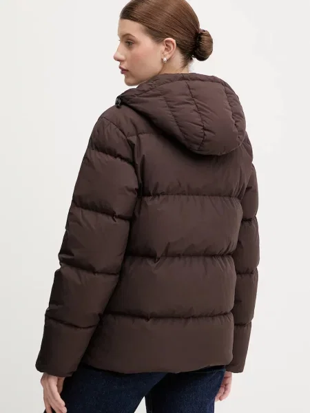 Lacoste geacă de puf de iarnă maro
