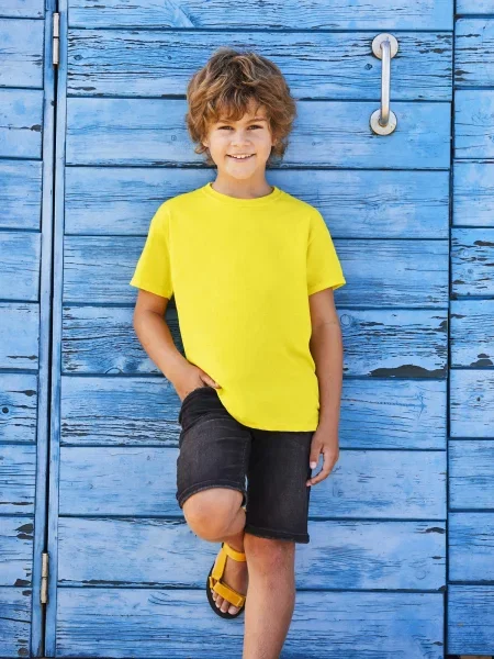 Tricou copii Fruit Of The Loom galben