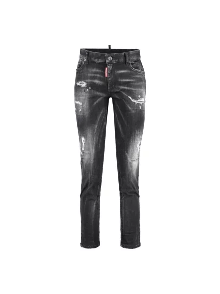 Jeansy Dsquared2 o skróconej długości szare