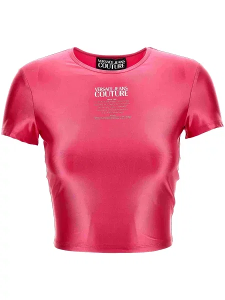 Tricou Versace Jeans Couture cu imagine roz