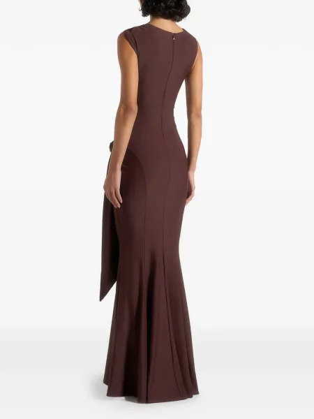 Odgovarati maksi haljina Manière De Voir s draperijom smeđa