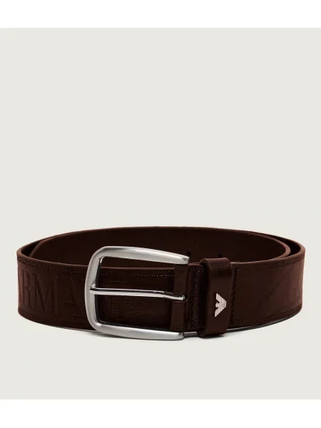 Emporio Armani Curea de piele maro