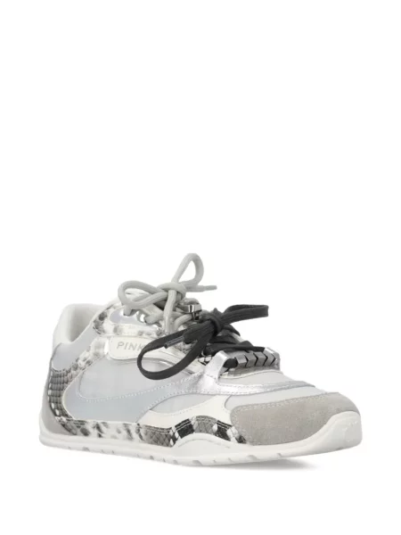 Sneakers Pinko με κορδόνια με δαντέλα γκρι