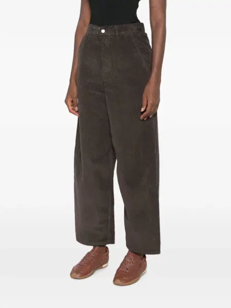 Pantaloni Alysi de catifea cord maro