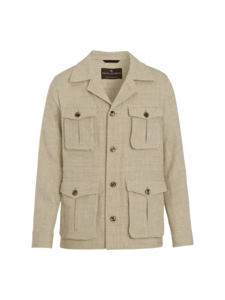 Kurtka Oscar Jacobson z twillu beżowa