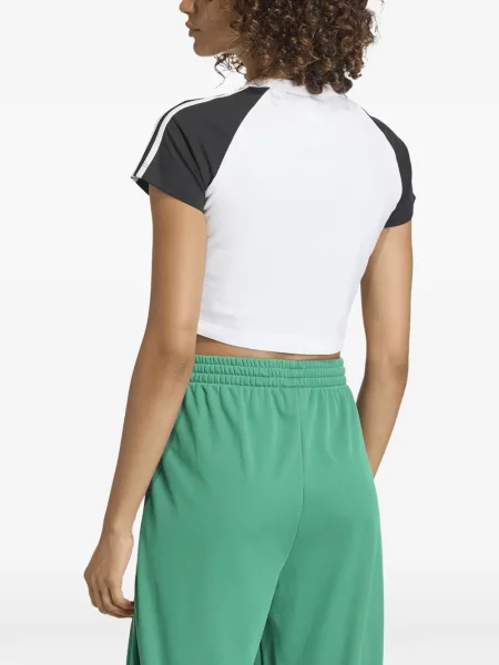 Tricou Adidas cu dungi lung alb