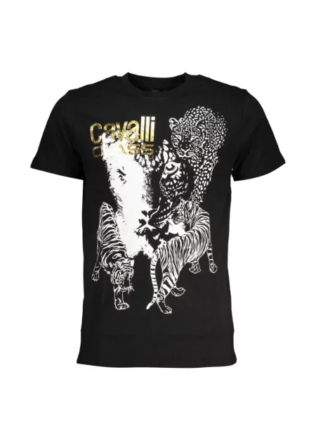 Tricou Cavalli Class cu imagine negru
