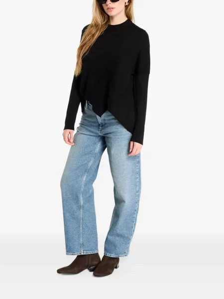 Pulover Allsaints din lână merinos negru