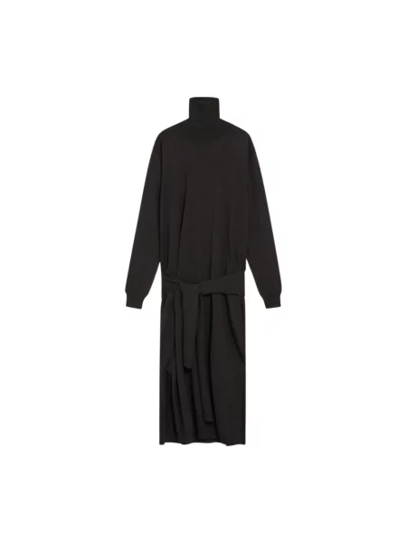 Sukienka Lemaire wełniana brązowa