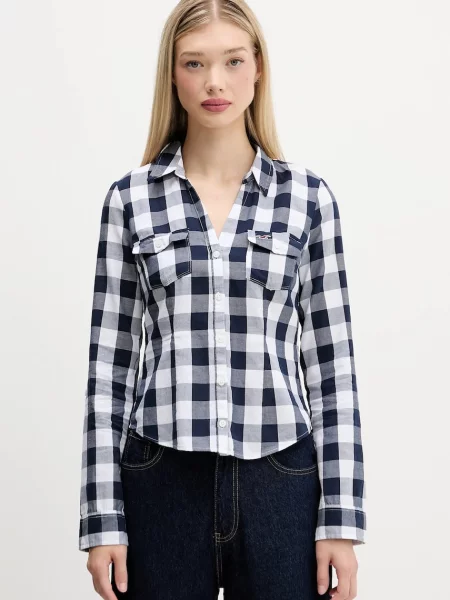 Košile Hollister Co. regular s klasickým límcem modrá