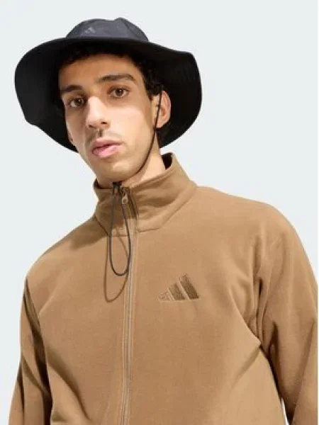 Fleece dzseki Adidas barna
