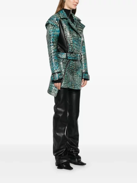Geanta de piele Mitiliane Couture verde