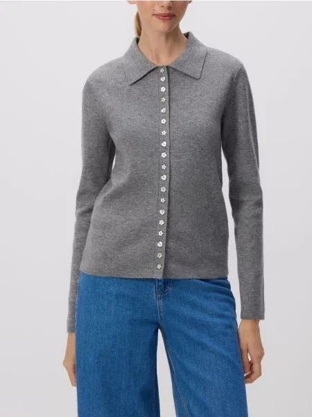 Reserved Cardigan cu decorativi gri-neutru gri