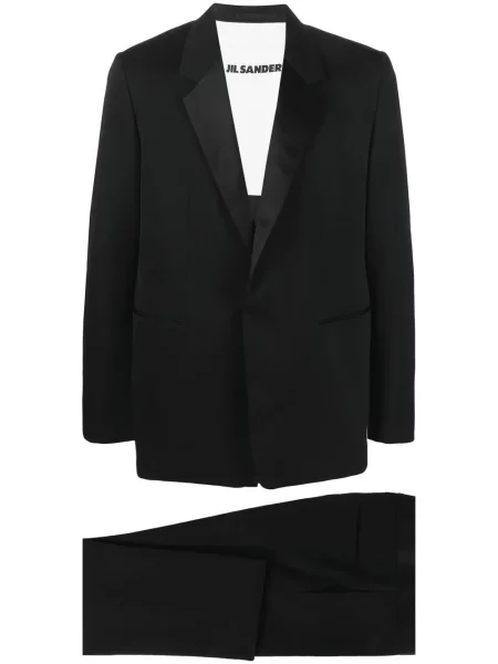 Gyapjú öltöny Jil Sander fekete
