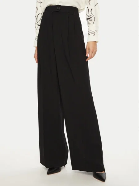 Marella Pantaloni palazzo Olinto Wide Leg negru