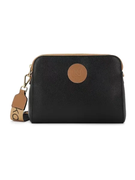 Torebka crossbody Kazar skórzana czarna