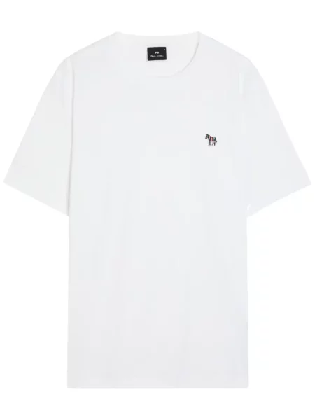 Tricou Ps Paul Smith cu model zebră cu autograf alb