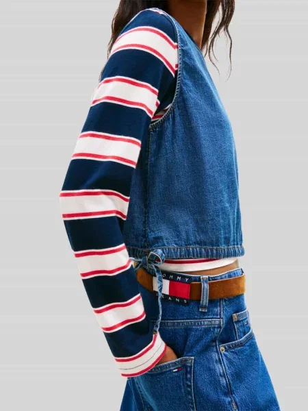 Top Tommy Jeans niebieski