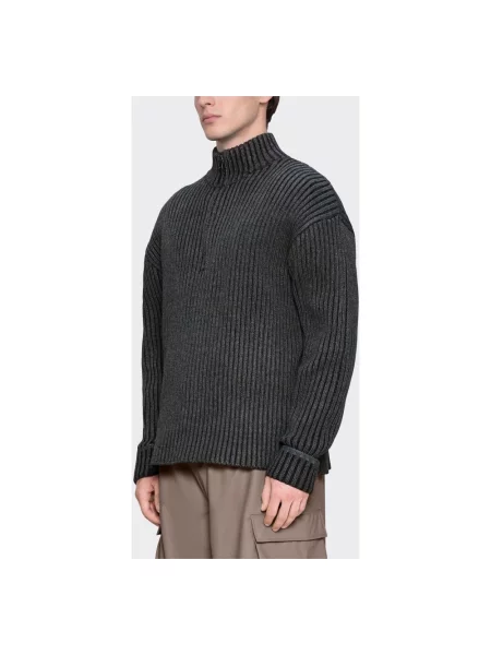 Dzianinowy sweter Rains szary