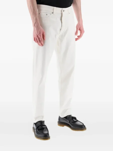 Blugi drepți Maison Kitsune alb