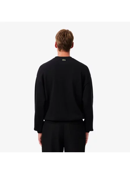 Lacoste Bluza Polarowa O Luźnym Kroju czarna