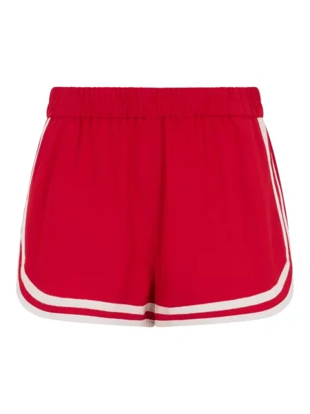 Lniane szorty Red Valentino czerwone