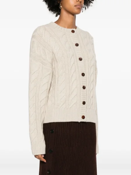 Cardigan Eric Bompard tricotate cu decolteu rotund