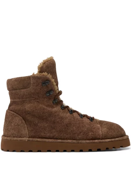 Trekking gležnjače Marsell s vezicama s čipkom smeđa