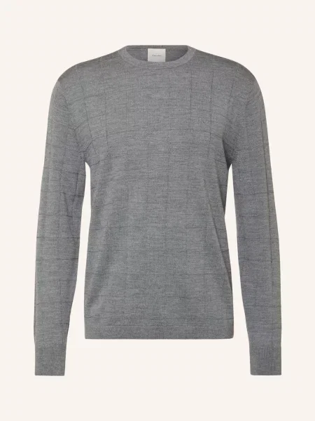 Calvin Klein Sweter Z Wełny Merynosowej grau szary