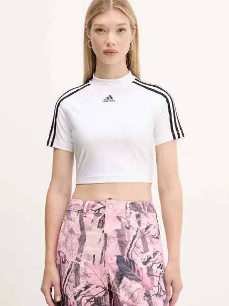 Тениска adidas Originals Teamgeist дамска с ниско поло бяло