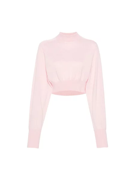 Sweter Sportmax wełniany różowy
